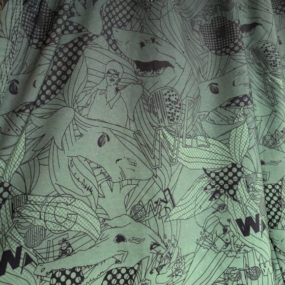 (2/$20) Black & Green Fade Swim Trunks - Picture 4 of 5